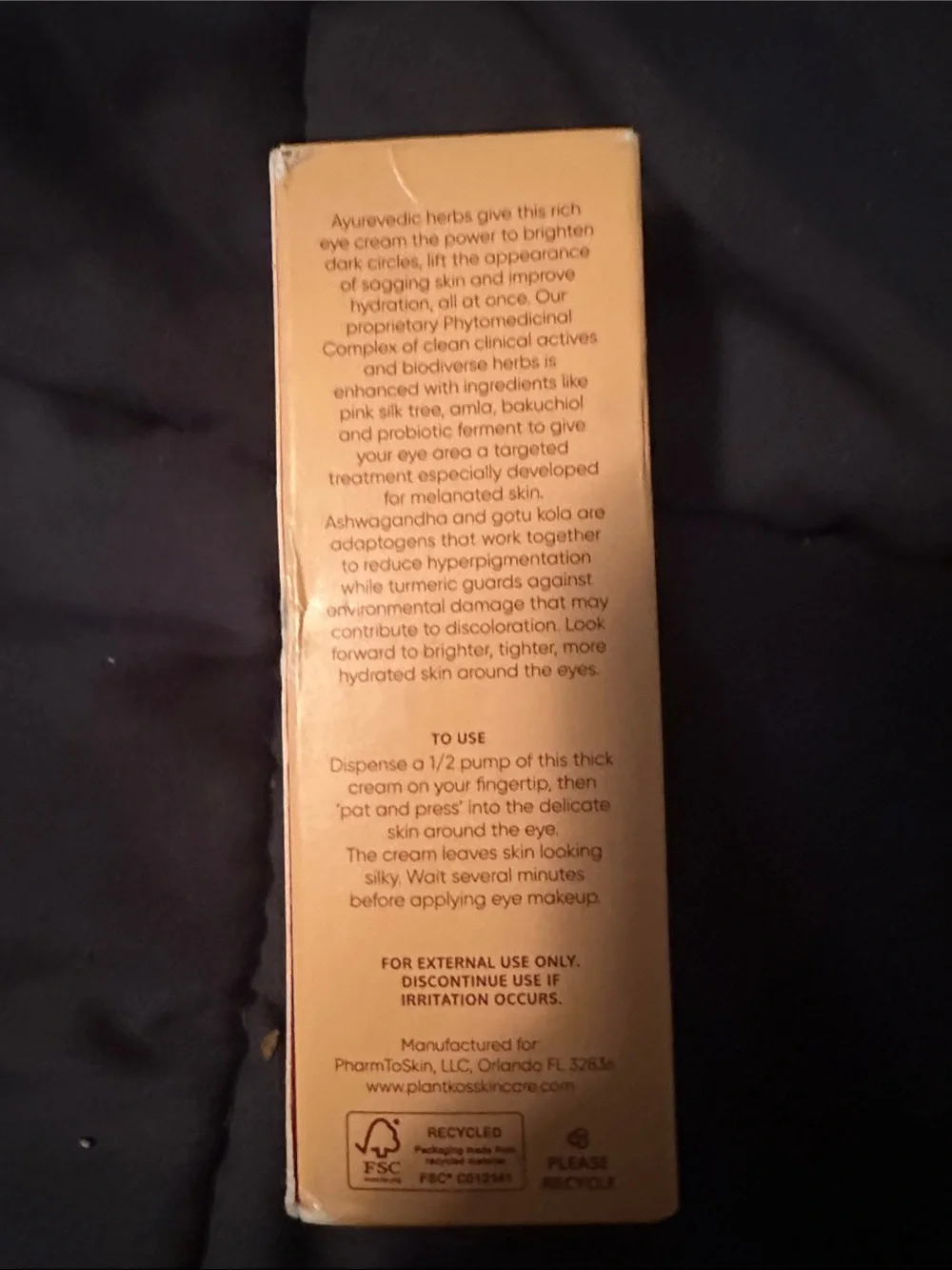 Plantkos Revitalizing Eye Cream